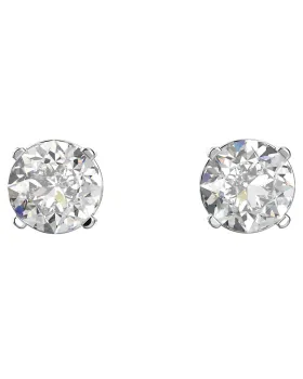 Swarovski Σκουλαρίκια Attract Round Rhodium 5408436