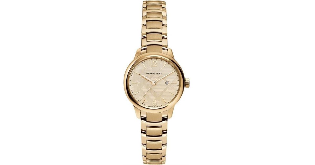 burberry women's the classic round swiss quartz bracelet watch 32mm