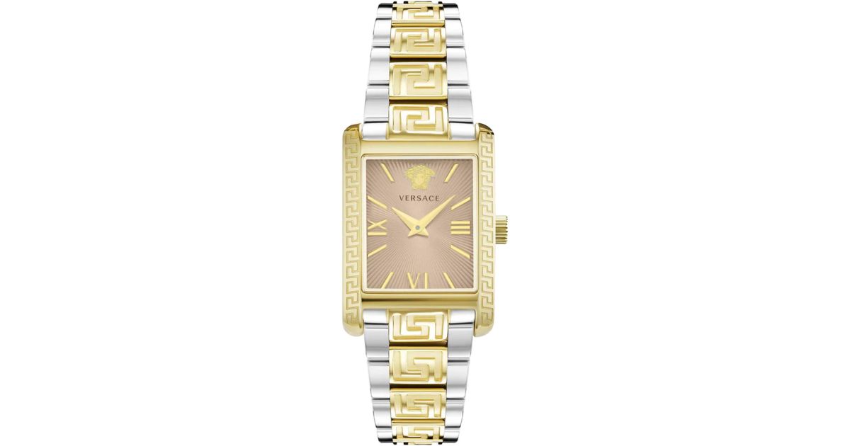 Versace tonneau stainless steel ladies online watch